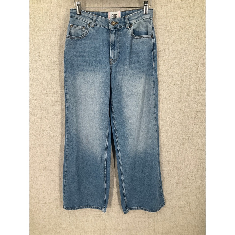 BDG Jeans Women 26 Light Blue Cotton Wide Leg High Rise Y2K Minimalist Urban
